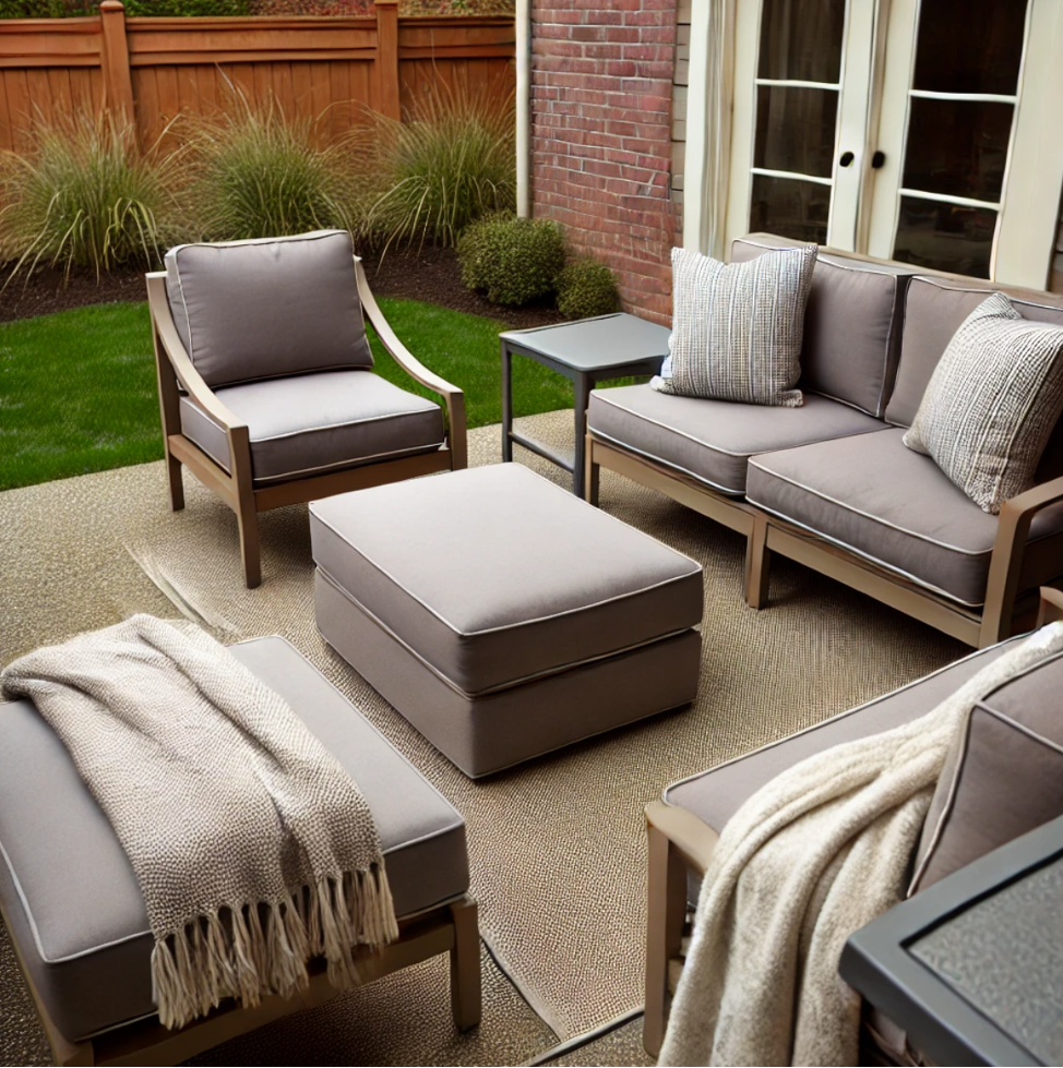 Use Color and Textures to Create Space small space outdoor furniture