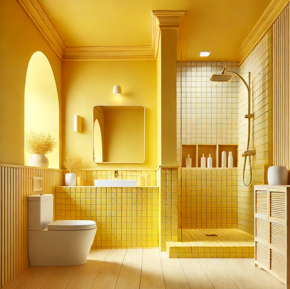 Warm Sunny Yellows bathroom colors of 2025