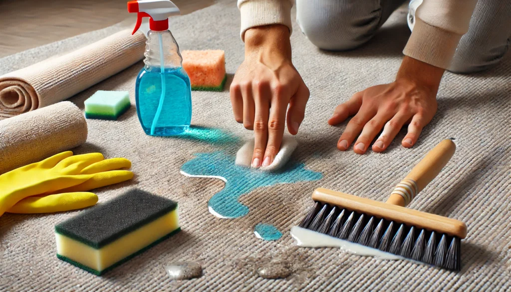 get acrylic paint out of carpet