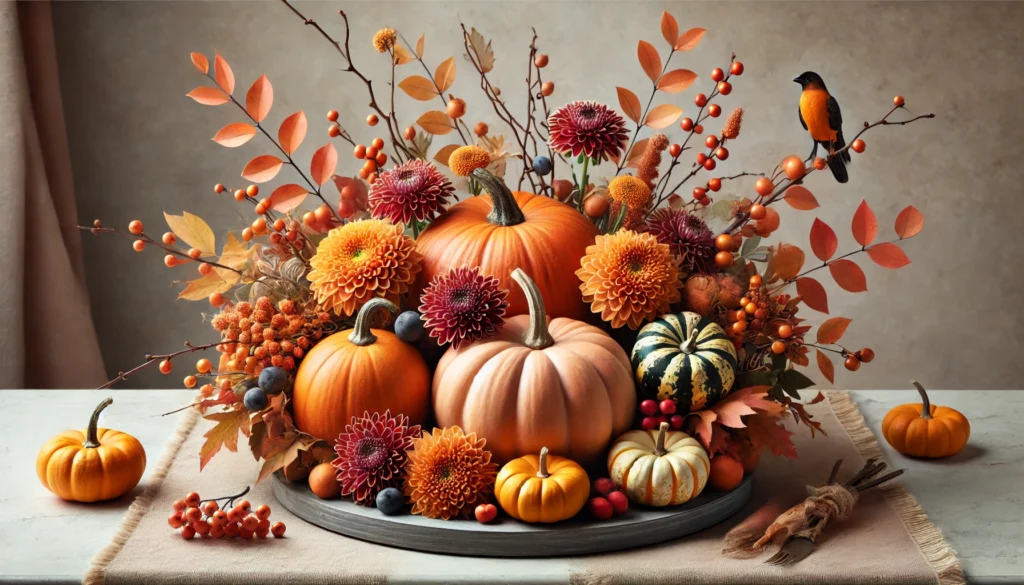 Create Fall Arrangements with Pumpkins and Flowers