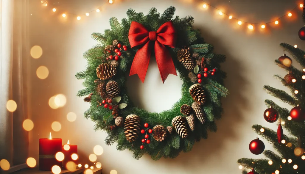 Wreath with Real Pine Branches